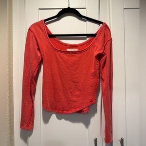 We The Free Red Long Sleeve Top